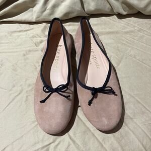 Kate Spade New York Honey Bow Ballerina flats 9.5 light fawn tan back accent nwt